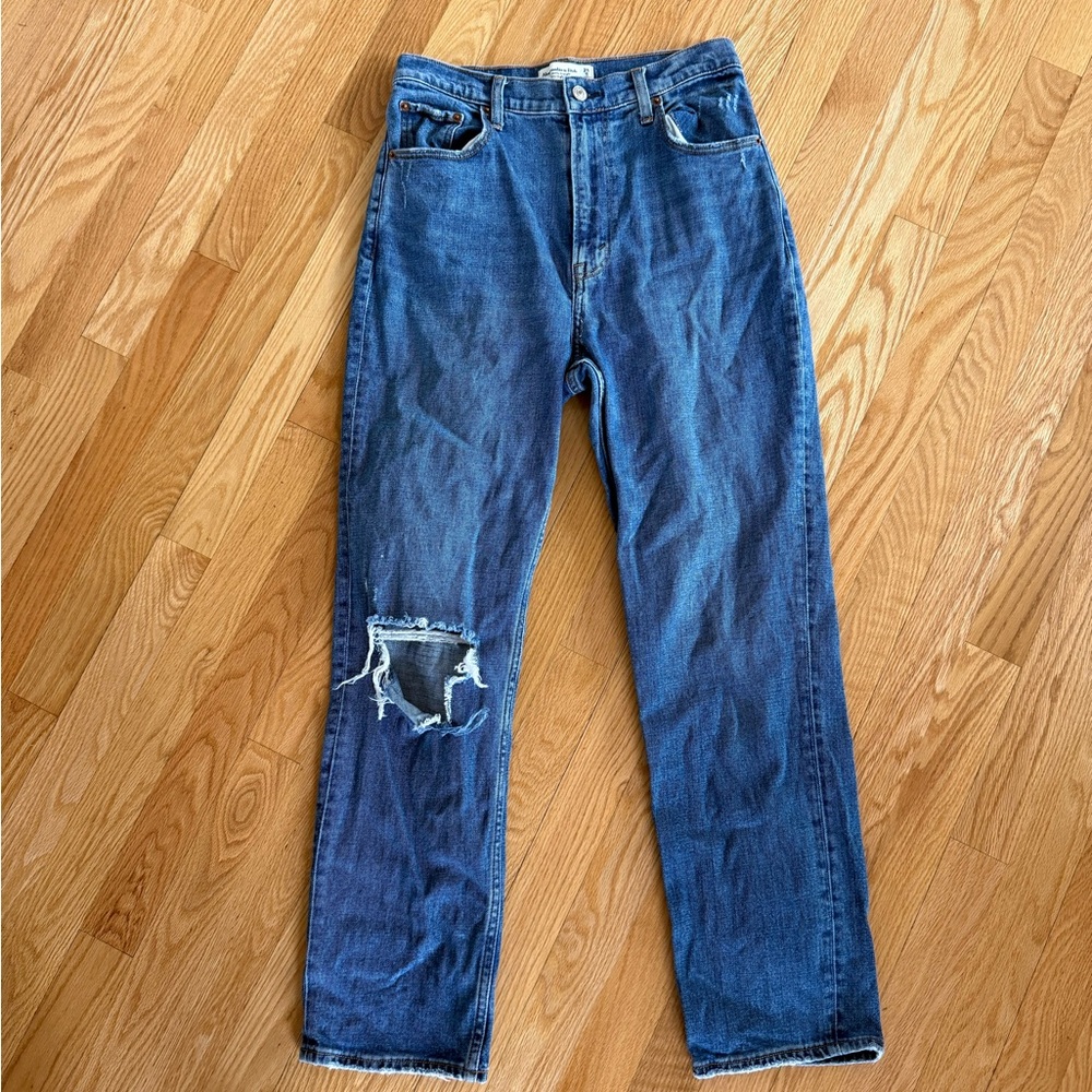 Abercrombie Ankle Straight High Rise Jean
